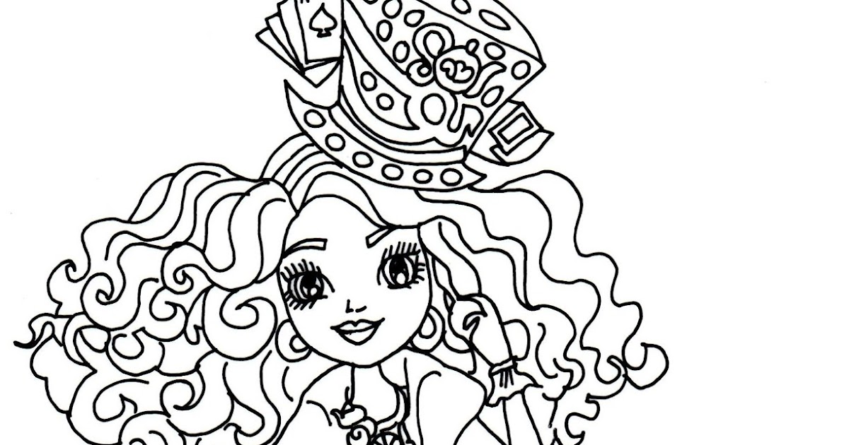 maddie hatter ever after high coloring pages - photo #29