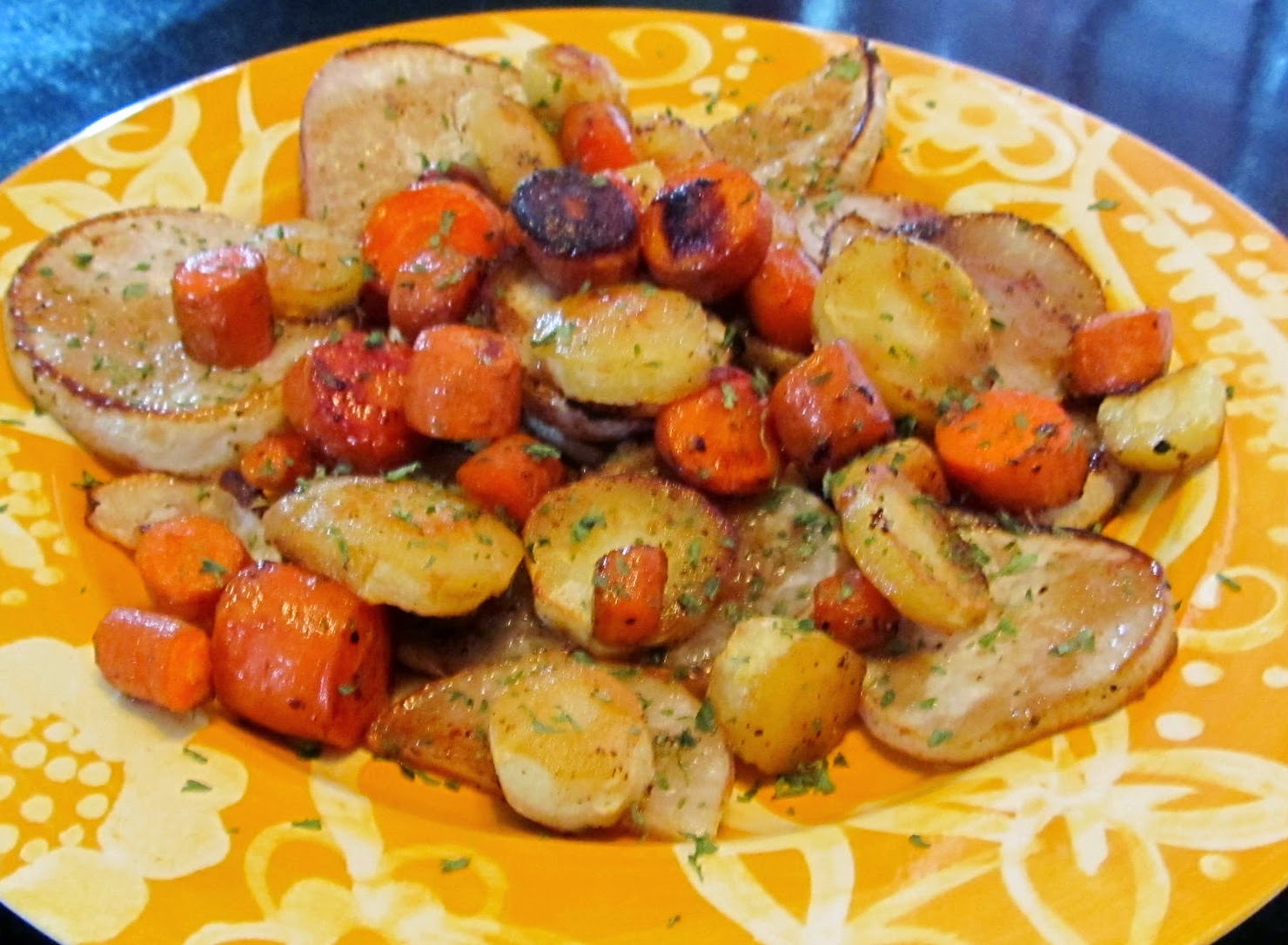 Home Cookin recipes Irish Roasted Honey Glazed Root Vegetables