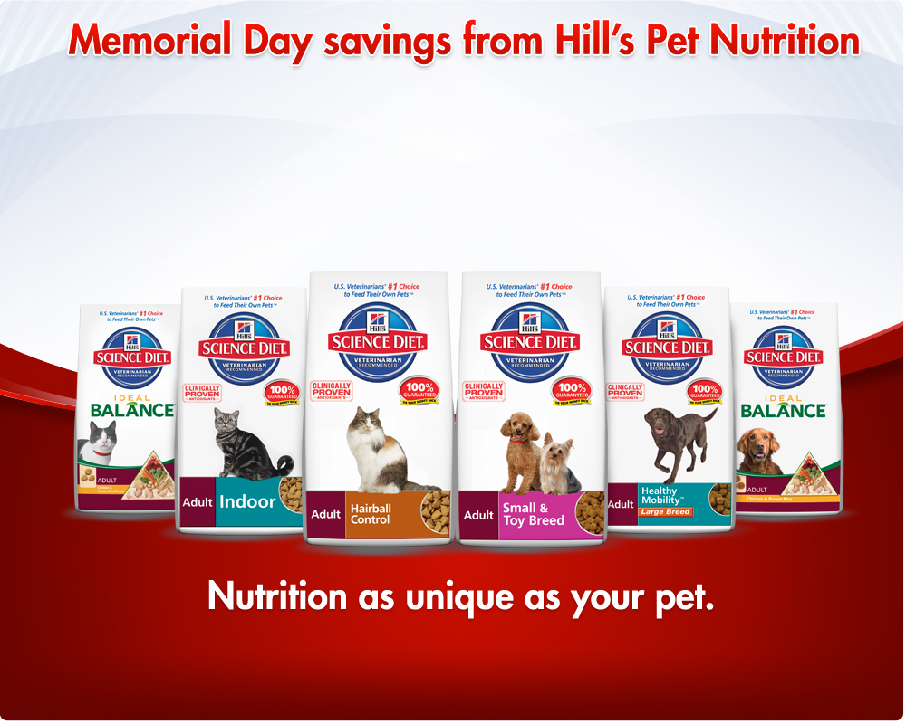 Riley Training Center Science Diet Coupons for Memorial Day