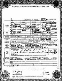 Certificado defunción Walt Disney