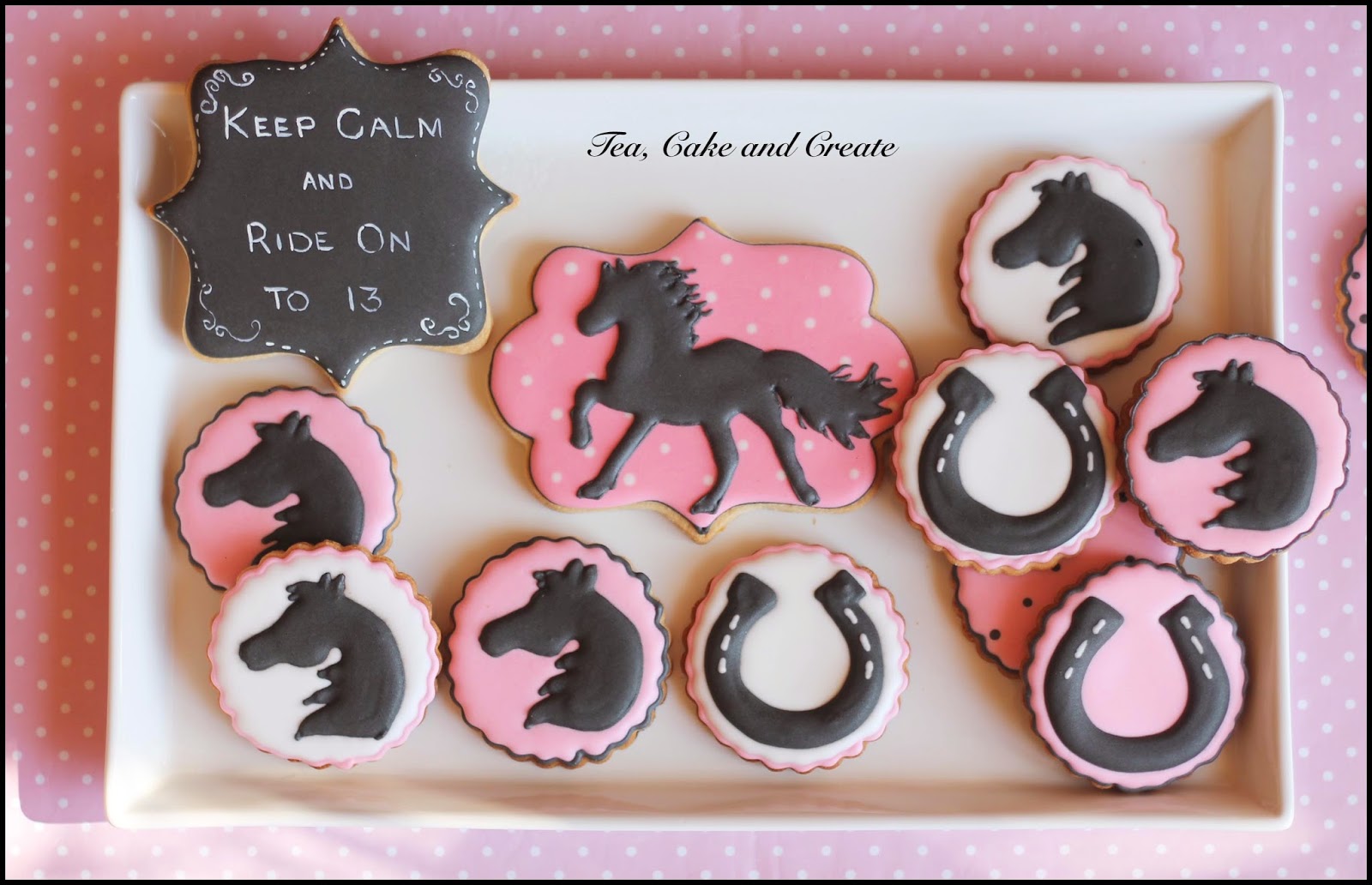 Tea, Cake & Create Royal Icing Transfers Horse Silhouette Cookies