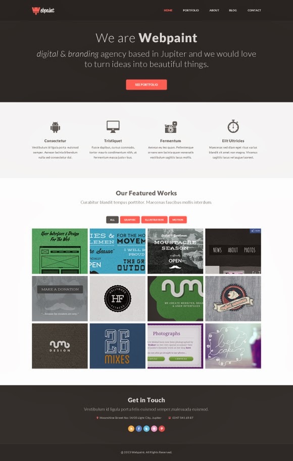 Webpaint Free Homepage PSD Webpaint Free Homepage PSD