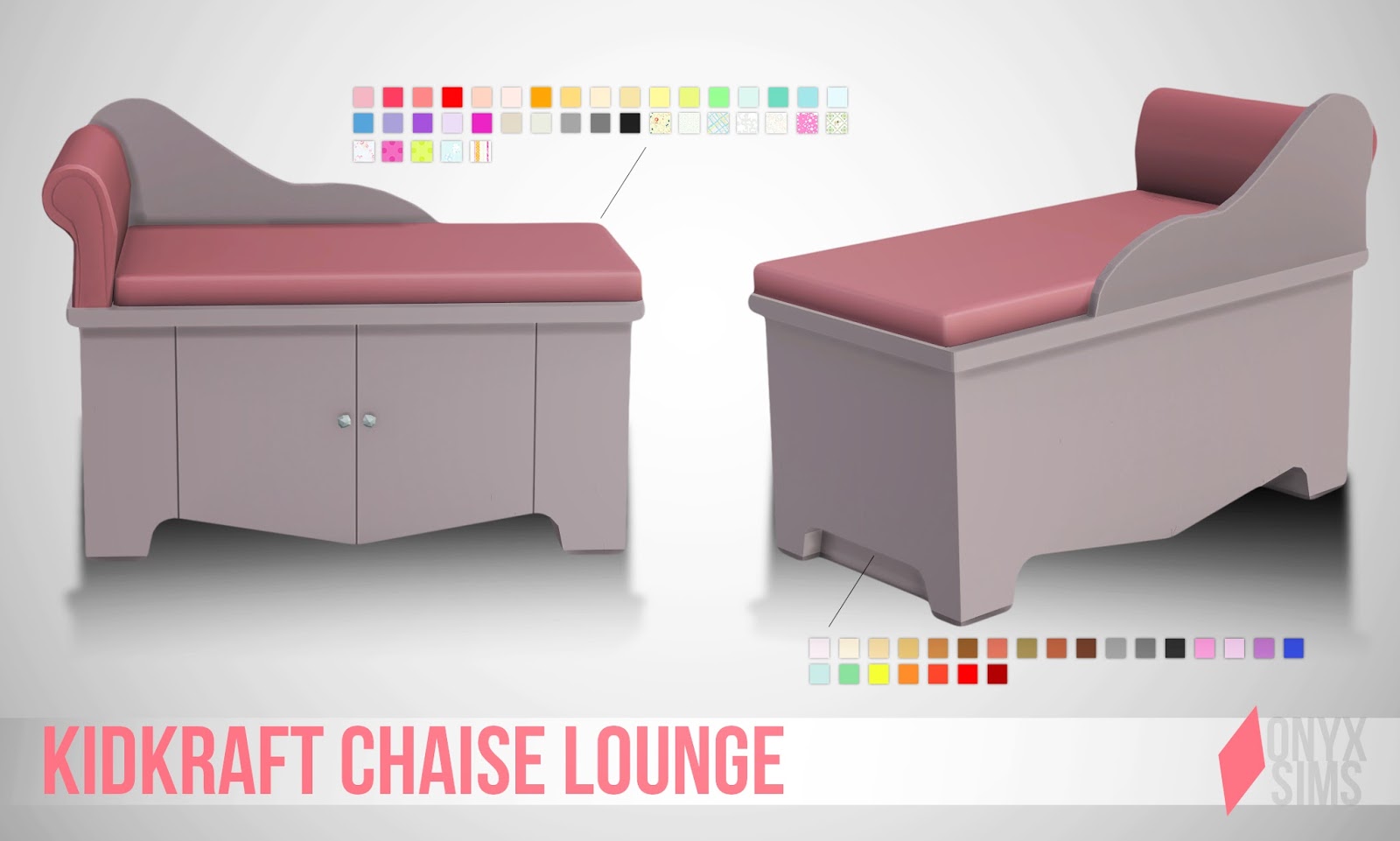Sims 4 CC's The Best Kid Kraft Chaise Lounge by Onyx Sims