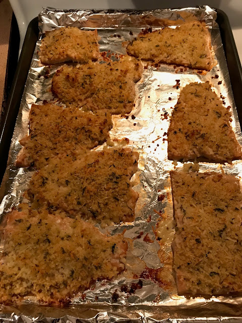 Cooked Crispy Parmesan Crusted Salmon