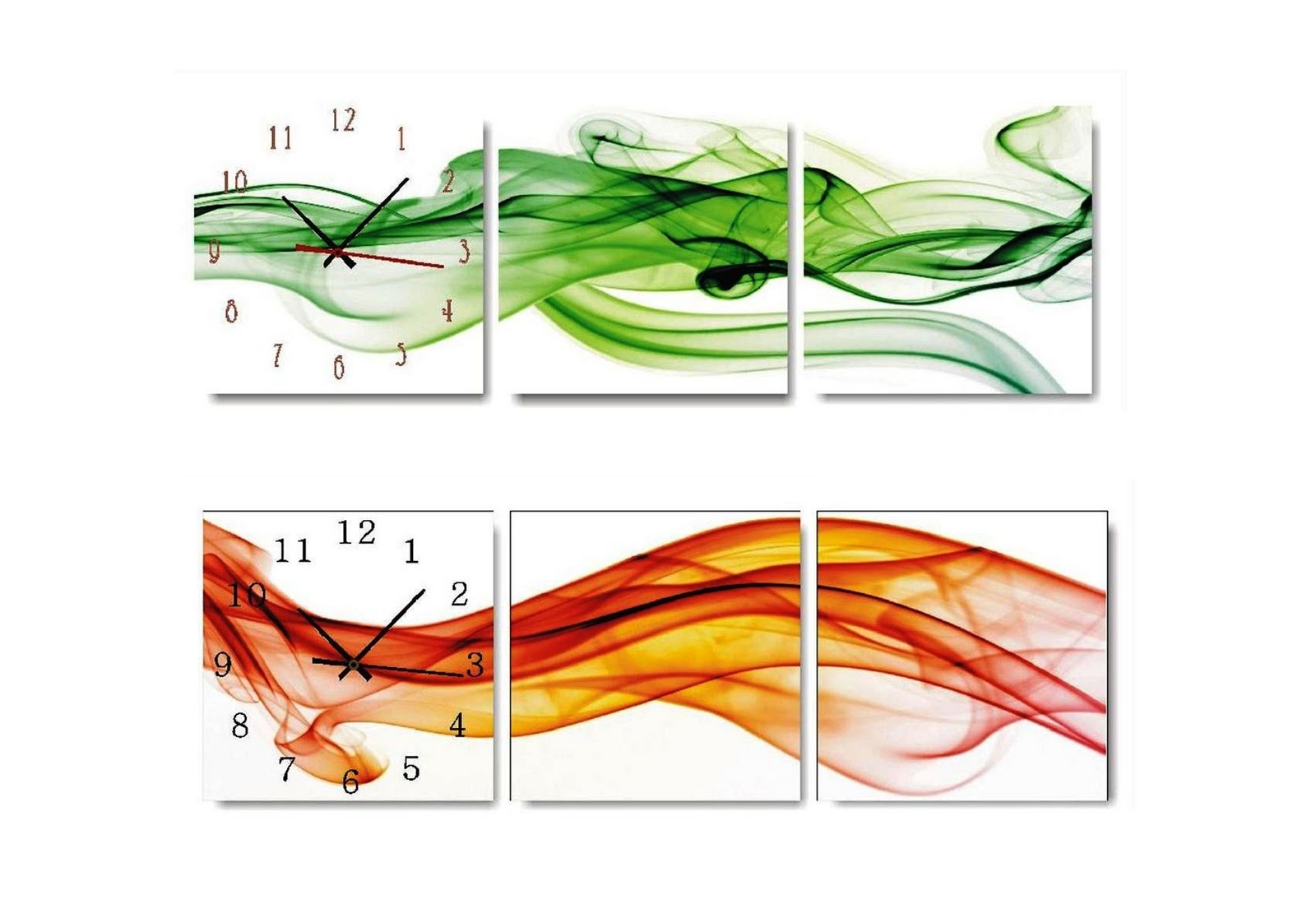 large wall clocks Horizontal Panel Art Wall Clocks