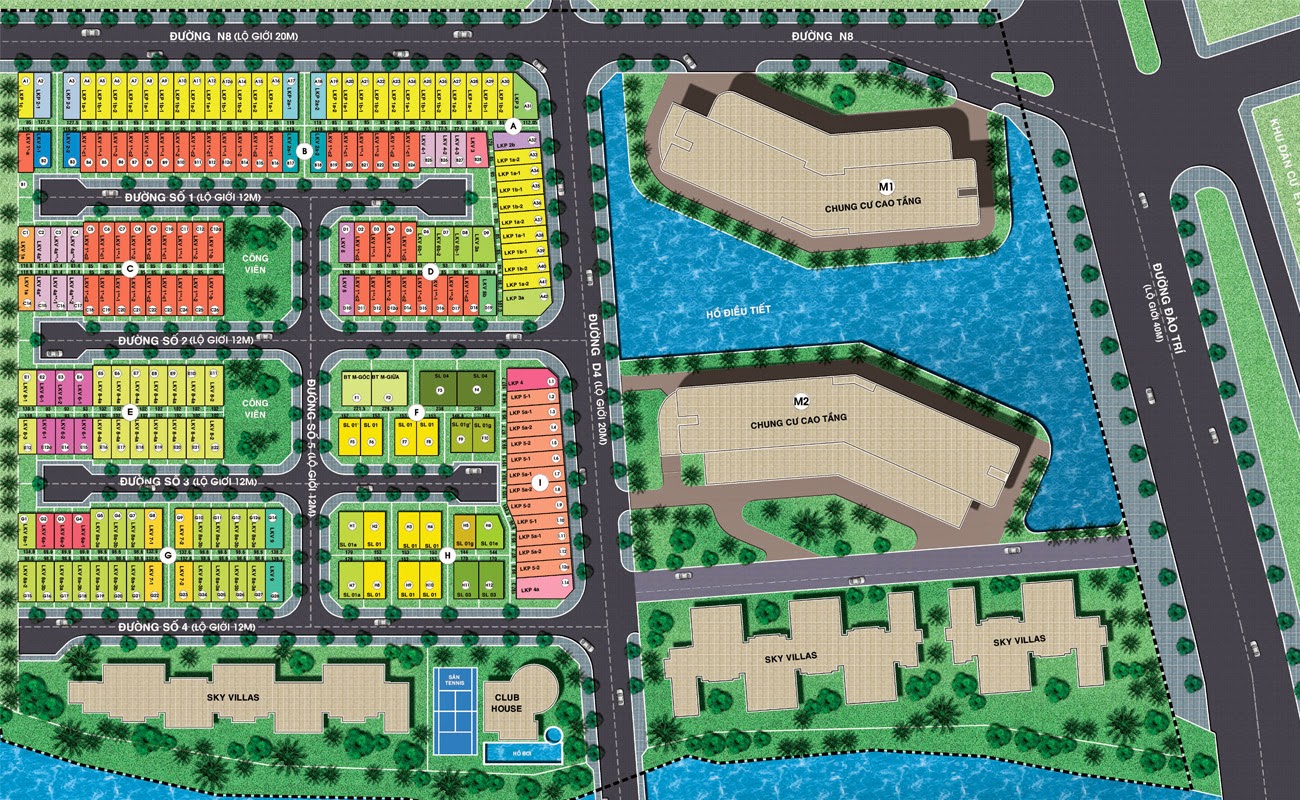 Một phần mặt bằng phân lô dự án Jamona City