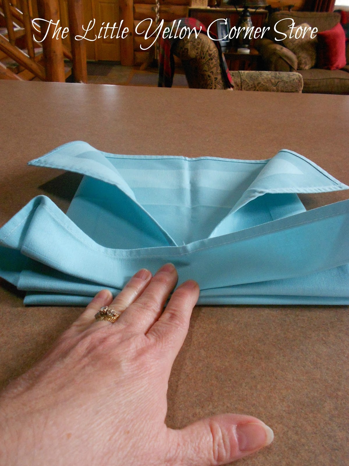 The Little Yellow Corner Store Butterfly Napkin Folding Tutorial