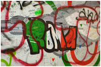 Graffiti w barwach narodowych - Rzym
