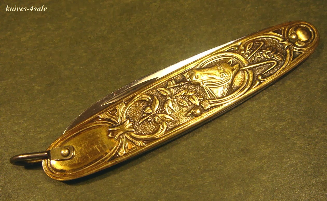 knives4sale Colibri Solingen Germany Brass Horse Deco knives4sale Colibri Solingen Germany Brass Horse Deco