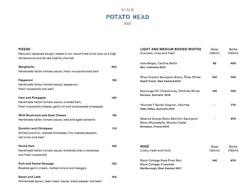 Potato Head Beach Bali Menu Bali Gates Of Heaven Potato Head Beach Bali Menu Bali Gates Of Heaven