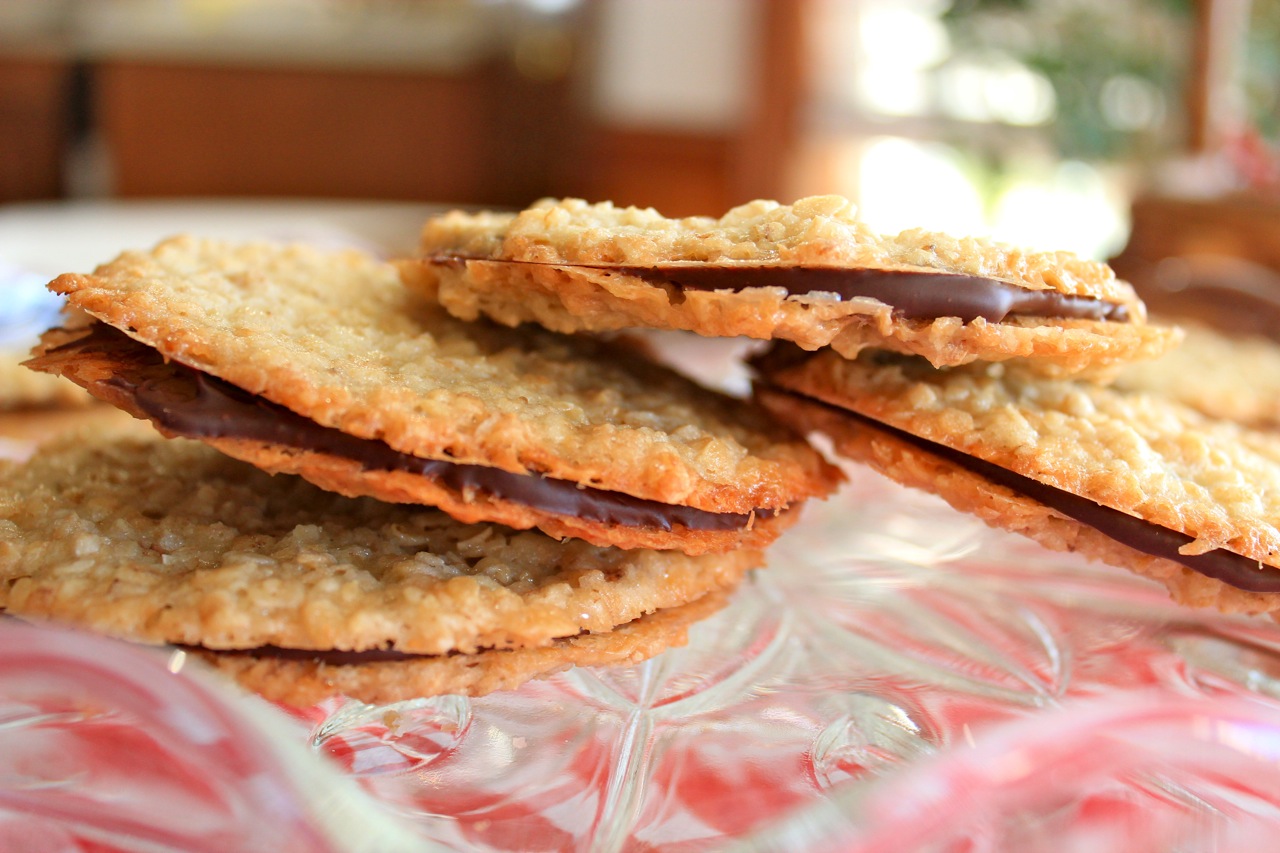 Bread, Dirt, and Dust Chocolate Florentine Cookies