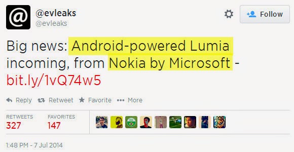 Nokia by Microsoft, Android Nokia Lumia