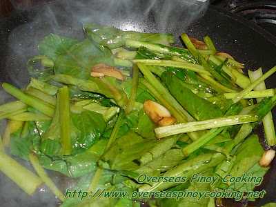 Adobong Choy Sum - Cooking Procedure Adobong Choy Sum - Cooking Procedure