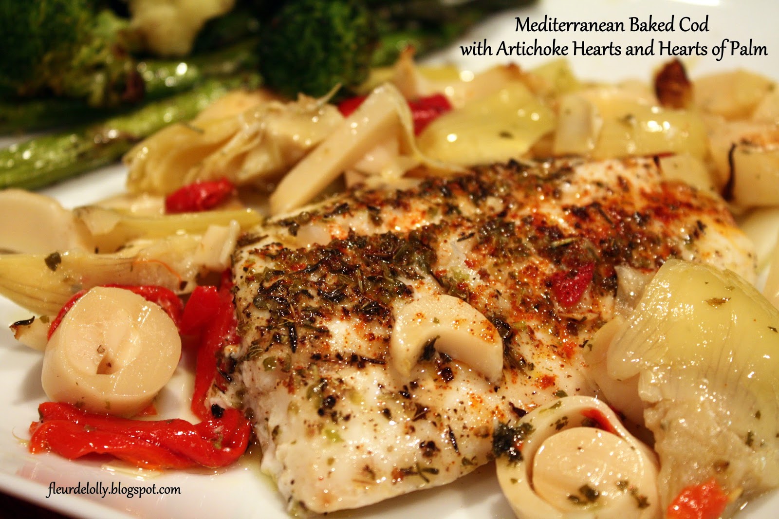 Fleur de Lolly Mediterranean Baked Cod with Artichoke Hearts and