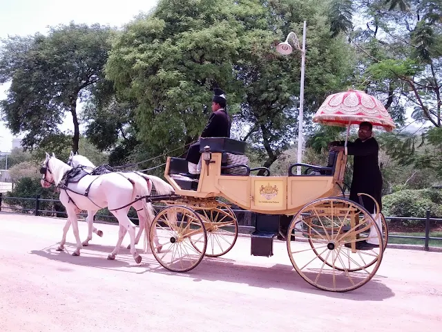 Falaknuma Palace Images: horse drawn carriage