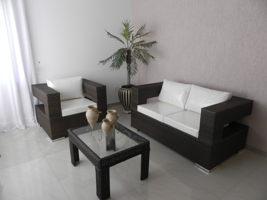 Inovare Requinte Móveis Conjunto de Sofá Quadrado em Fibra Sintética