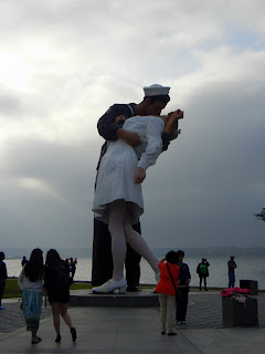 Unconditional Surrender statue in the San Diego Harbor 