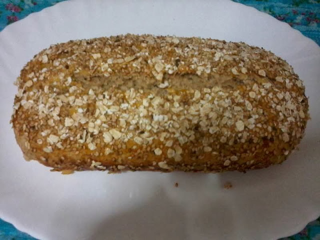 pão de fibra integral com aveia e gergelim Receita de pão de fibra integral com aveia e gergelim