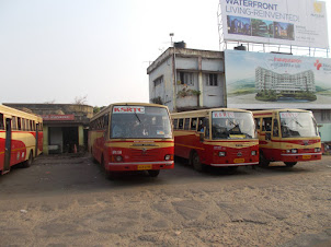 Thursday(10-3-2016) :-"KSRTC" bus depot in Kottayam.