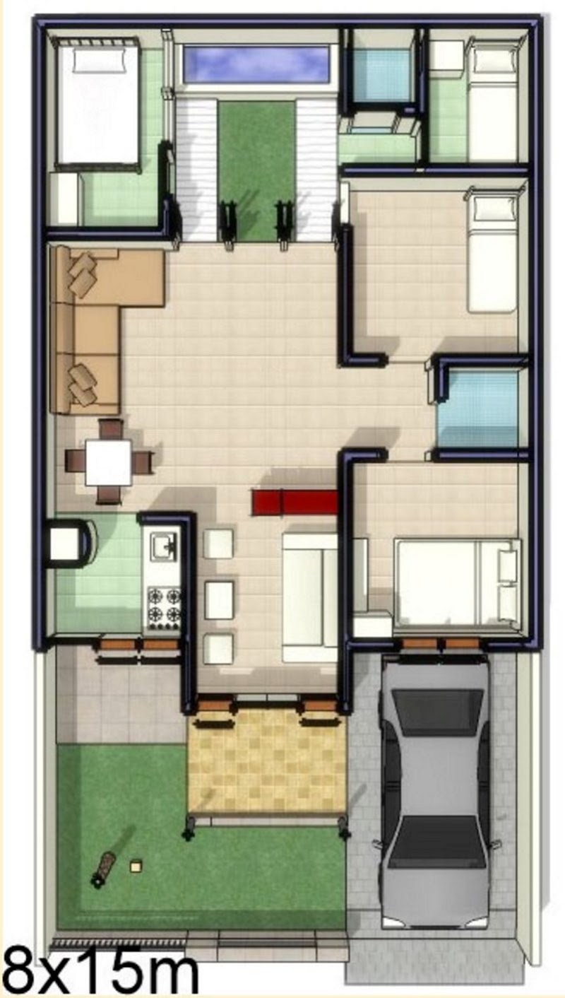 Desain Denah Rumah Minimalis 1 Lantai, Ide Terkini!