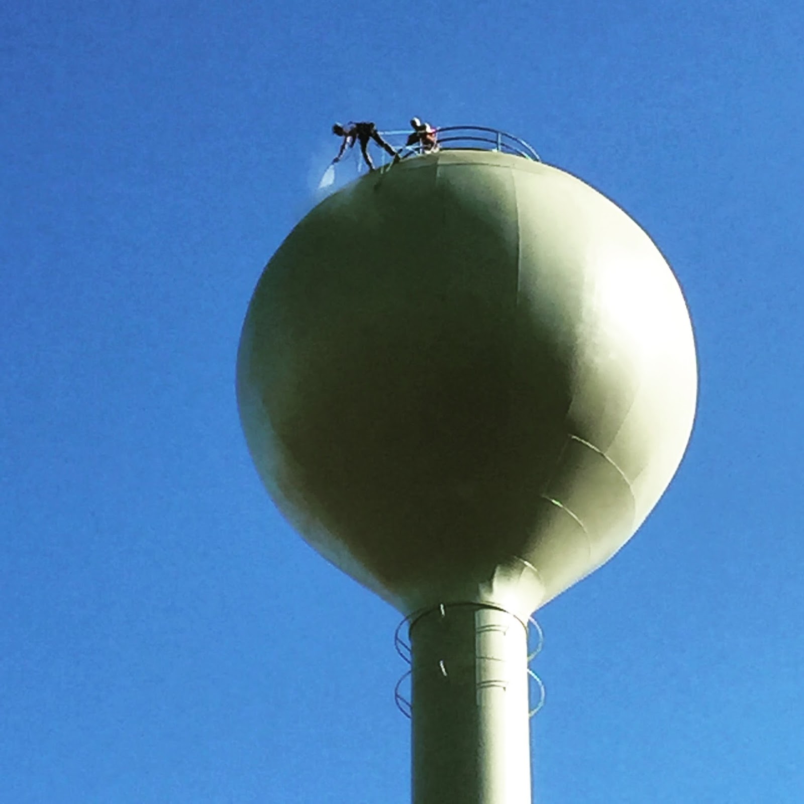 BASE Painters water tower blasting and painting