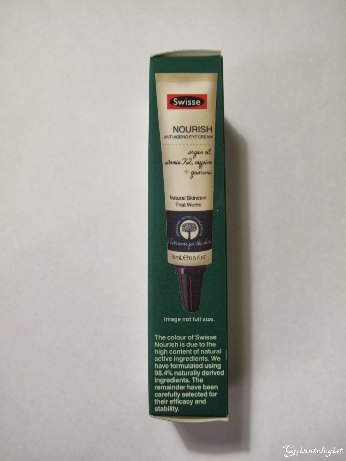 Quinntologist Swisse Nourish antiageing eye cream Review