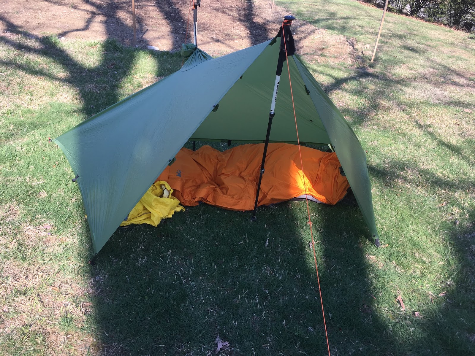 Poncho Tarp and Bivy setup pictures how I set up my camps