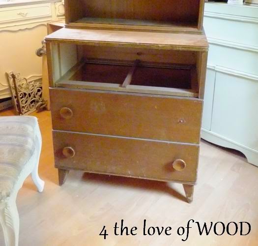 4 the love of wood TURN A MISSING DRAWER into an OPEN SHELF