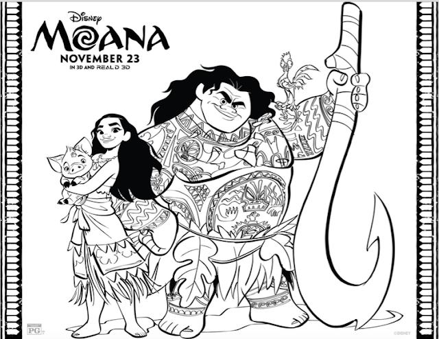 Moana Coloring Pages Printables