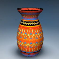 pottery ceramic pots painting designs pot paint painted hand colourful patterns ceramics vases oasis ceramicpottery flowers useful pretty crafts abu