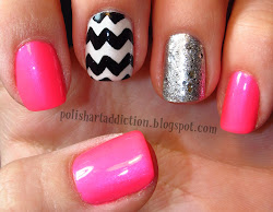 chevron nail designs fall polish easy diy nails pink cute addict zig zag champagne