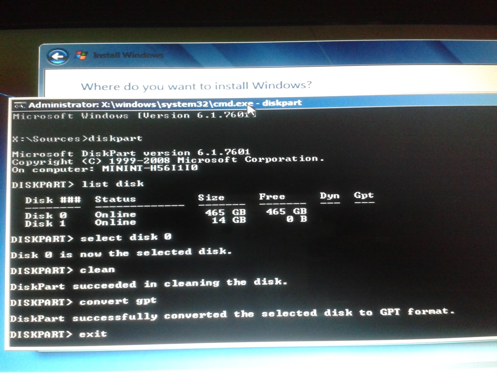 Peringatan Windows Cannot be Installed to This Disk. The Selected Disk