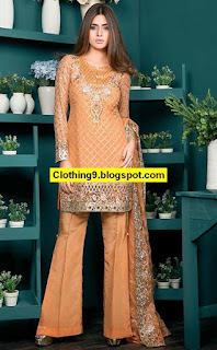 Mohagni Party Wear Chiffon Collection 2016-17 for Girls 