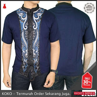 KKO72 KTN263 Baju Koko Biru Dongker Pria Dewasa Keren BMGShop