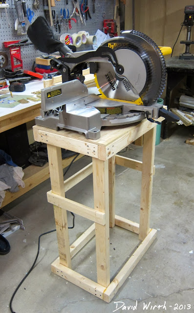 basic miter saw stand frame, framework, plywood