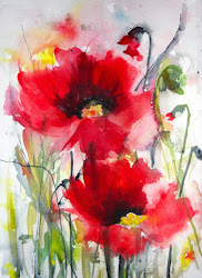 poppies watercolor paintings painting flower dreamy saatchi artist flowers karin iii watercolour artwork johannesson watercolors floral poppy flores tattoo acuarela