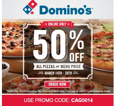 Dominos 50% Off Pizza Promo Code