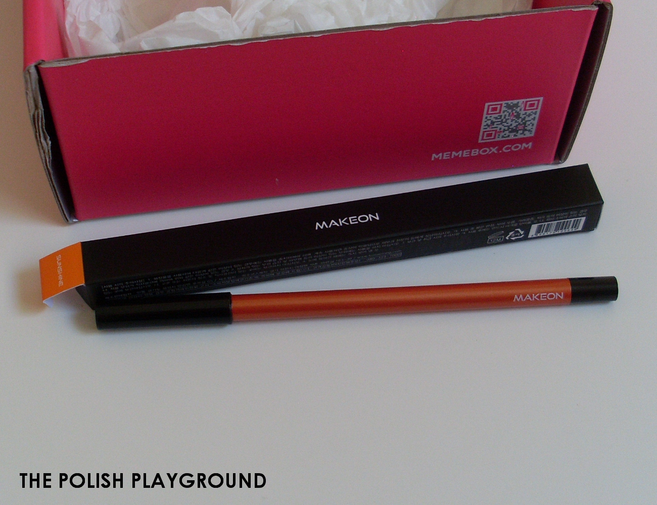 Memebox Colorbox #2 Orange Unboxing - Tosowoong Bronze Spectrum Waterproof Gel Pencil Liner #11 Sunshine