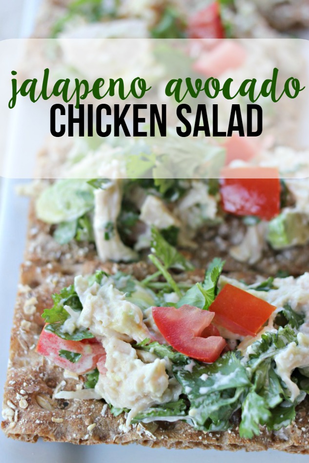 Recipe: Jalapeno Avocado Chicken Salad on Wasa Crispbread, Topping ideas for Wasa, jalapeno avocado chicken salad, chicken salad recipes, avocado chicken salad recipe,