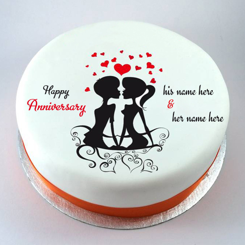 Anniversary Wishes For Husband Wife Anniversary Greeting Card With Name Edit Birthday Wishes Cakes With Name