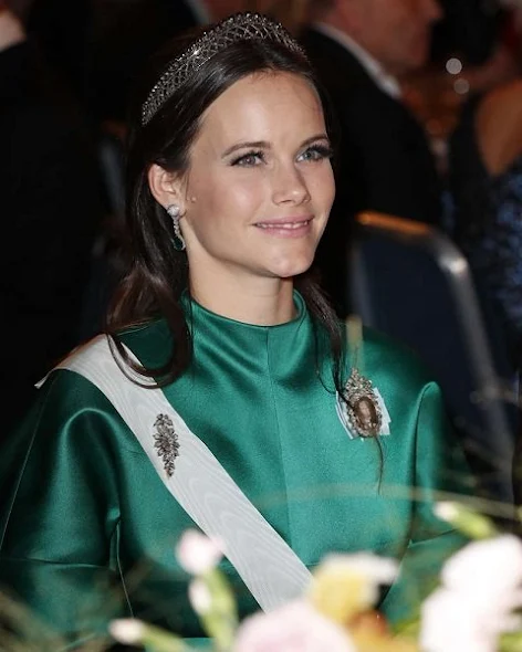 Crown Princess Victoria, Prince Daniel, Prince Carl Philip, Princess Sofia, Princess Madeleine of Sweden at Nobel Banquet