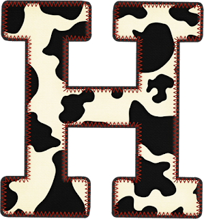 Abecedario con Piel de Vaca. Cow Skin Alphabet.