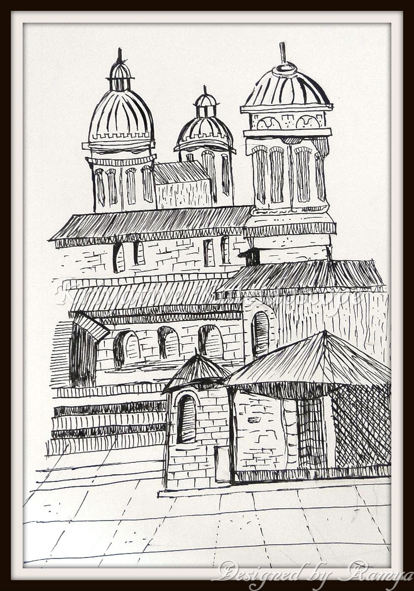 KRIYATIVE KALEIDOSCOPE SIMPLE URBAN SKETCHES USING FOUNTAIN PEN