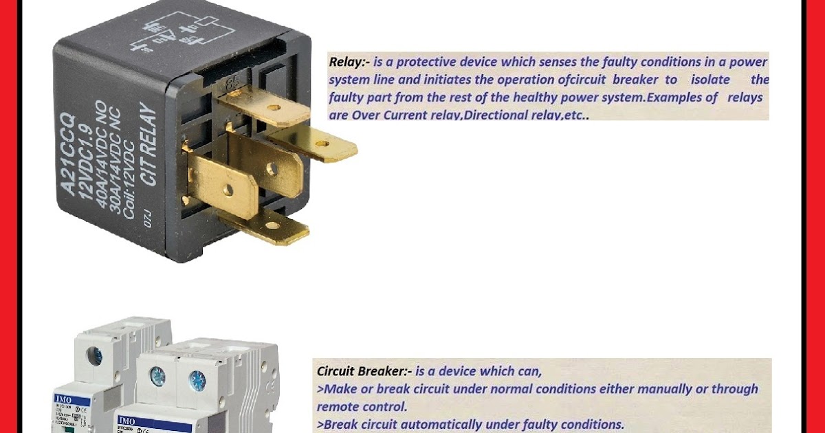 I Teach You - Learning Center: Difference between Relay, Circuit ...