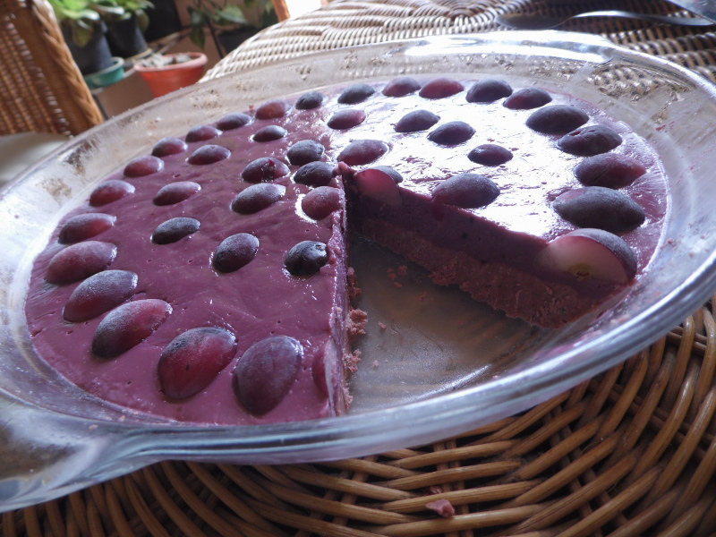 Tarta helada de uva