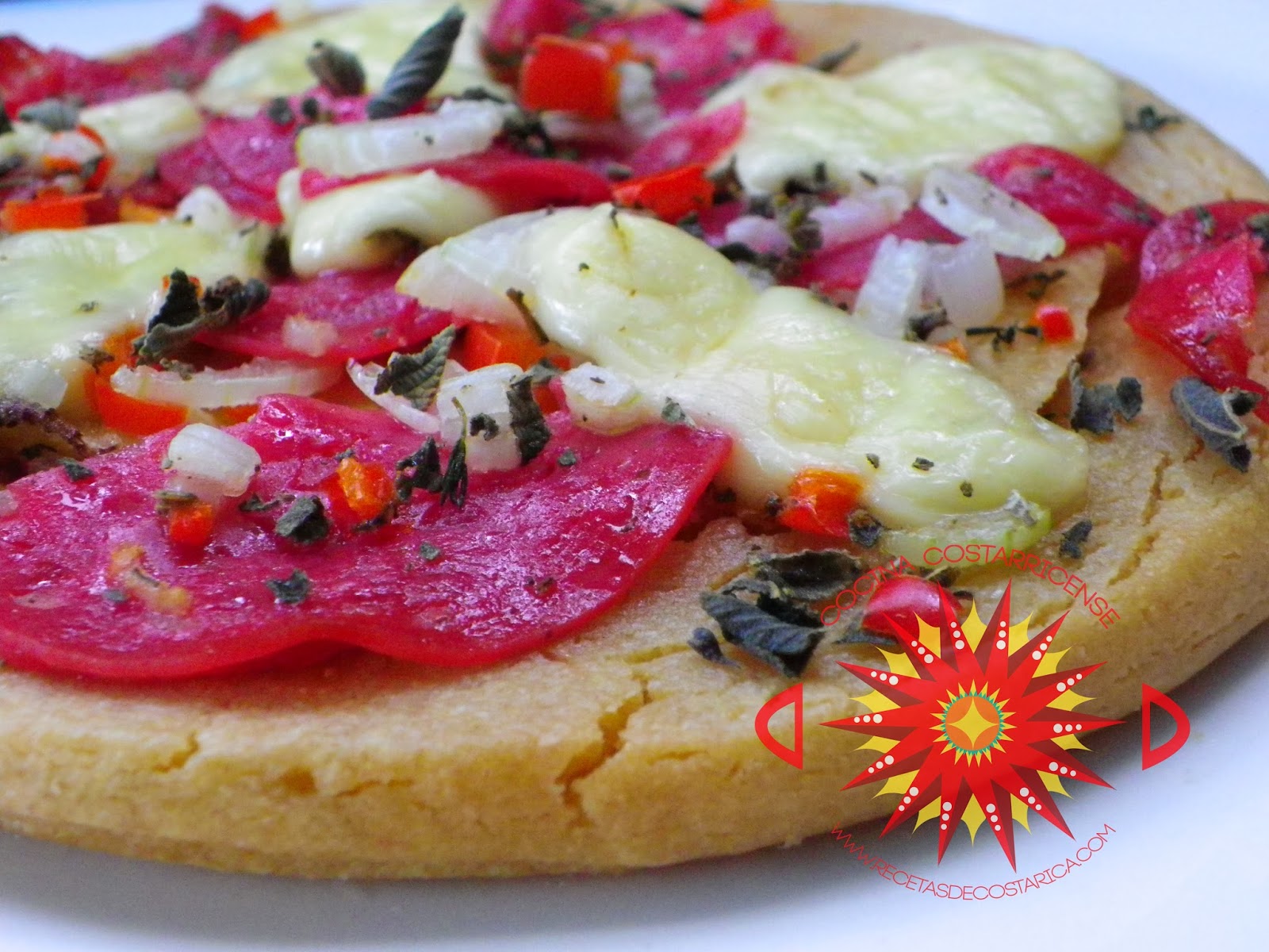 Cocina Costarricense pizza de garbanzos