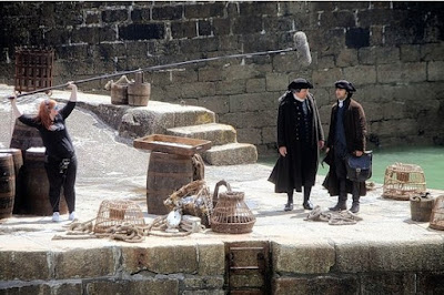 Cast and crew filming Poldark in Cornwall