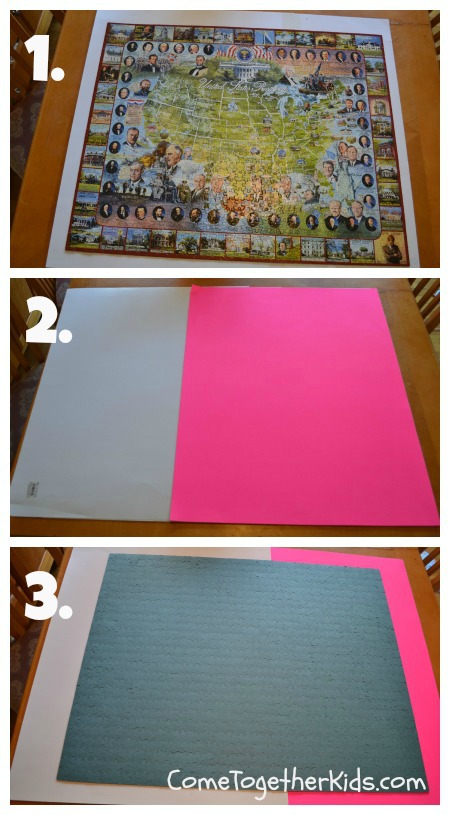 How to glue a jigsaw puzzle together for mounting 