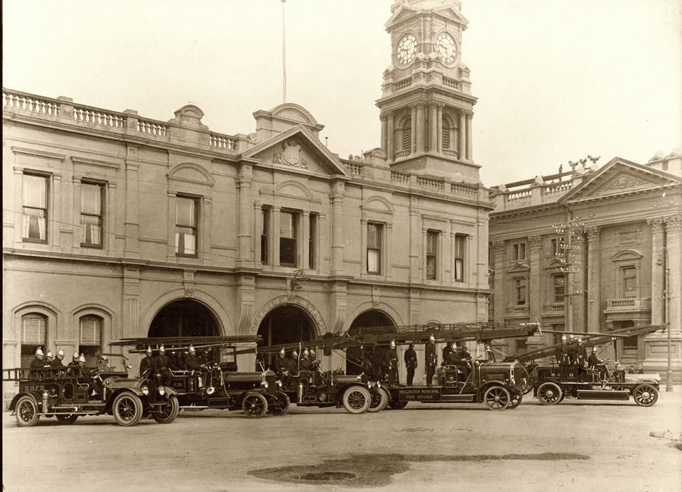 transpress nz Wellington Central Fire Station, circa 1930