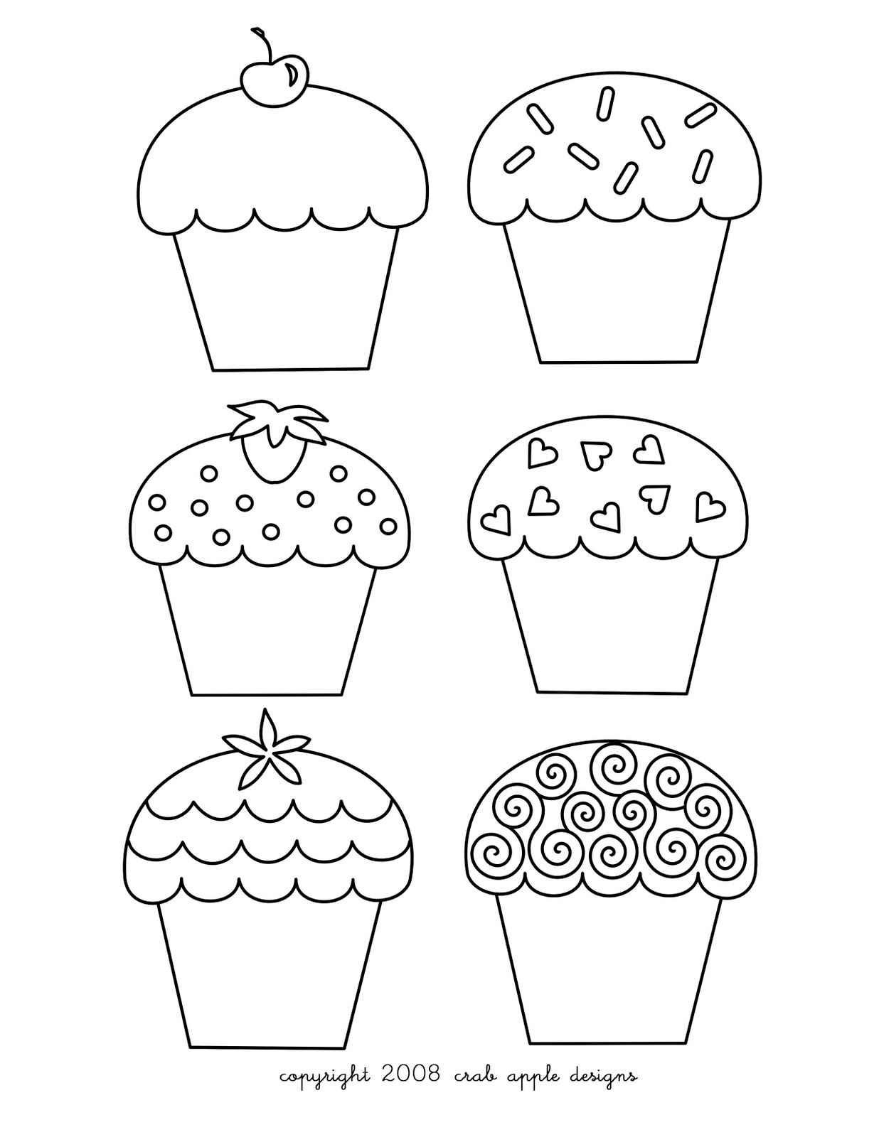 Cupcakes Coloring Pages Cupcakes Coloring Pages